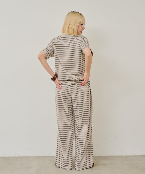 WHIMSIC(ウィムジック)の「【UNISEX】マルチボーダーカットソーパンツ(その他パンツ・メンズ・ベージュ/ブルー/ブラック・FREE)」の9枚目の写真