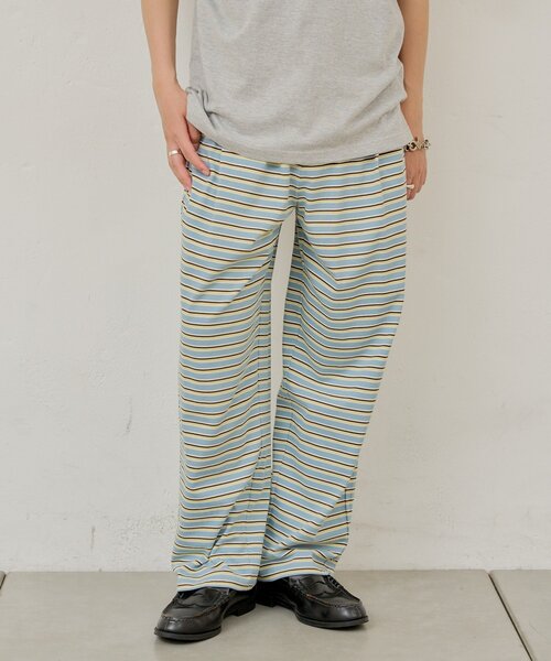 WHIMSIC(ウィムジック)の「【UNISEX】マルチボーダーカットソーパンツ(その他パンツ・メンズ・ベージュ/ブルー/ブラック・FREE)」の22枚目の写真