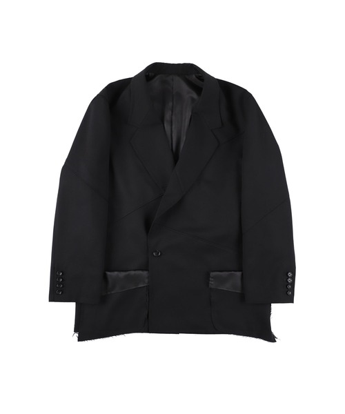 sulvam(サルバム)の「Gabardine switching JKT(テーラードジャケット・レディース・ブラック・S)」の1枚目の写真