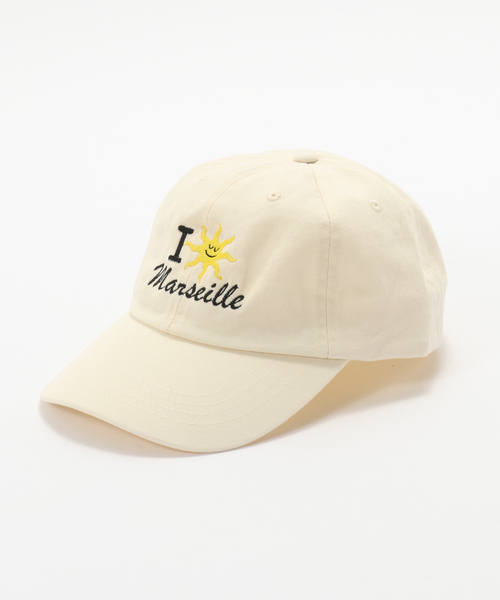 417 EDIFICE(フォーワンセブンエディフィス)の「VACANCE PERMANENTES × 417 I LOVE MARSEILLE Dad Cap(キャップ・メンズ・ホワイト/ブラック・FREE)」の2枚目の写真