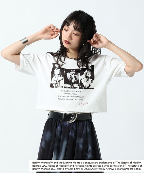 PAGEBOY（ページボーイ）の「【Marilyn Monroe】3連フォトT（Tシャツ/カットソー・レディース・チャコールグレー/オフホワイト・FREE）」の3枚目の写真