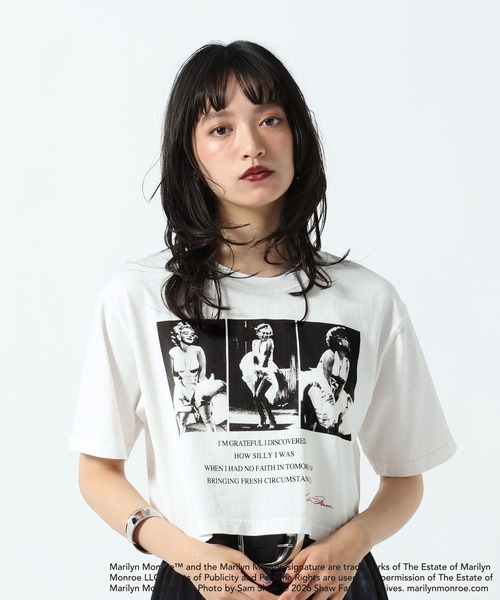 PAGEBOY（ページボーイ）の「【Marilyn Monroe】3連フォトT（Tシャツ/カットソー・レディース・チャコールグレー/オフホワイト・FREE）」の6枚目の写真