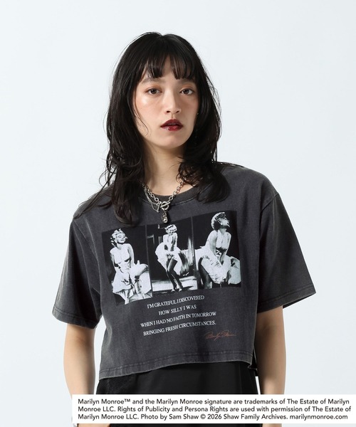 PAGEBOY（ページボーイ）の「【Marilyn Monroe】3連フォトT（Tシャツ/カットソー・レディース・チャコールグレー/オフホワイト・FREE）」の11枚目の写真