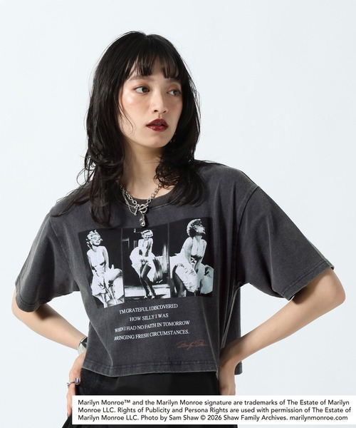 PAGEBOY（ページボーイ）の「【Marilyn Monroe】3連フォトT（Tシャツ/カットソー・レディース・チャコールグレー/オフホワイト・FREE）」の12枚目の写真