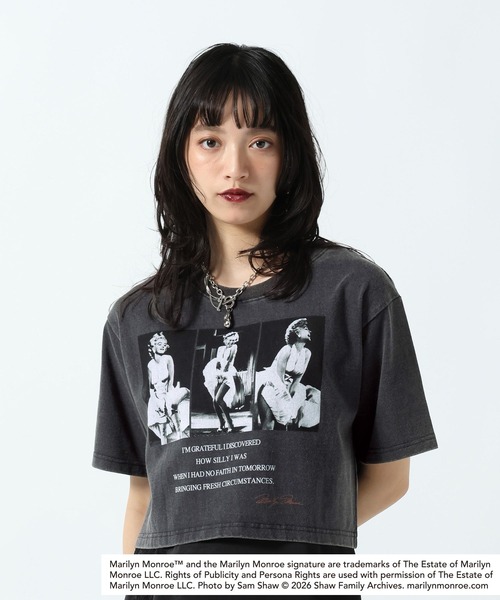 PAGEBOY（ページボーイ）の「【Marilyn Monroe】3連フォトT（Tシャツ/カットソー・レディース・チャコールグレー/オフホワイト・FREE）」の13枚目の写真