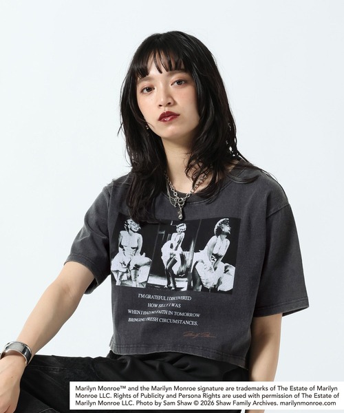 PAGEBOY（ページボーイ）の「【Marilyn Monroe】3連フォトT（Tシャツ/カットソー・レディース・チャコールグレー/オフホワイト・FREE）」の14枚目の写真