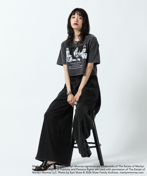 PAGEBOY（ページボーイ）の「【Marilyn Monroe】3連フォトT（Tシャツ/カットソー・レディース・チャコールグレー/オフホワイト・FREE）」の16枚目の写真