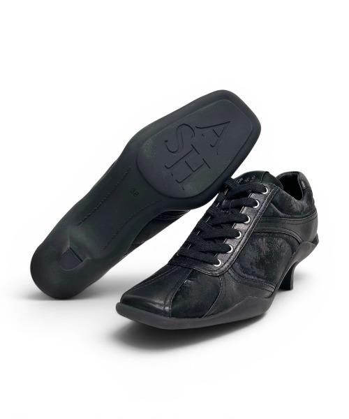 ASH（アッシュ）の「アッシュ【RAGWORT】レースアップパンプス ブーティー ハイブリットシューズ ブラック 6.5cmヒール（パンプス・レディース・ブラック・37/36/35/39/38）」の7枚目の写真