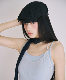 MIRECO（ミレコ）の「CHECK NEWSBOY CAP BLACK（ハンチング/ベレー帽）」