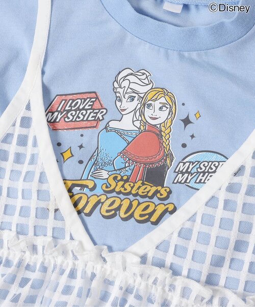 Disney(ディズニー)の「【ディズニーキャラクター】アリエル/アナと雪の女王 ワンピース(ワンピース・キッズ・ピンク/サックスブルー・80/90/120/130/100/140/110)」の6枚目の写真