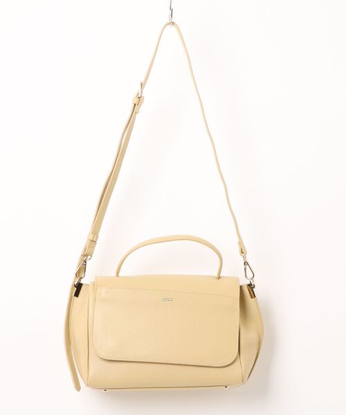 Beau're(ヴュレ)の「【BEAURE】カウレザー 2wayフラップショルダーバッグ B-26330(ショルダーバッグ・レディース・ブラウン/ライトイエロー/グレイッシュベージュ/ワイン/アイボリー/ブラック・FREE)」の5枚目の写真