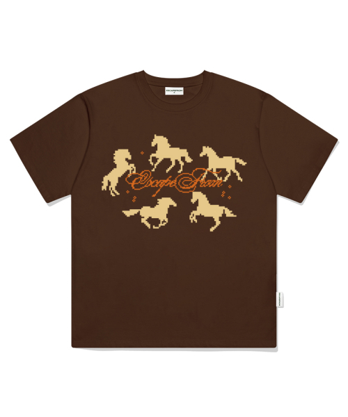 ESCAPEFROM(エスケープフロム)の「アラウンドホースプリントオーバーサイズ半袖Tシャツグレー(Tシャツ/カットソー・レディース・その他・LARGE/MEDIUM/SMALL)」の5枚目の写真