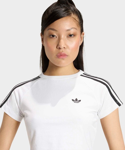 adidas(アディダス)の「SSTベビーティー / クロップド丈 / アディダスオリジナルス adidas Originals(Tシャツ/カットソー・レディース・ホワイト・SMALL/X-LARGE/XX-LARGE/LARGE/MEDIUM/X-SMALL)」の5枚目の写真
