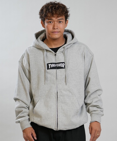 THRASHER(スラッシャー)の「【ムラサキスポーツ限定】THRASHER/スラッシャー ジップアップ パーカー 264TH1PK101(パーカー・メンズ・ヘザーグレー/ブラック/ブルー・M/L/XL)」の9枚目の写真