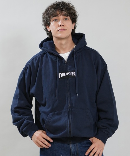 THRASHER(スラッシャー)の「【ムラサキスポーツ限定】THRASHER/スラッシャー ジップアップ パーカー 264TH1PK101(パーカー・メンズ・ヘザーグレー/ブラック/ブルー・M/L/XL)」の15枚目の写真