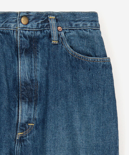 orSlow(オアスロウ)の「orSlow | HIGH WAIST SELVEDGE DENIM PANTS USED WOMEN(デニムパンツ・レディース・ブルー・2/1)」の5枚目の写真