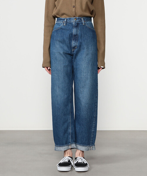 orSlow(オアスロウ)の「orSlow | HIGH WAIST SELVEDGE DENIM PANTS USED WOMEN(デニムパンツ・レディース・ブルー・2/1)」の9枚目の写真