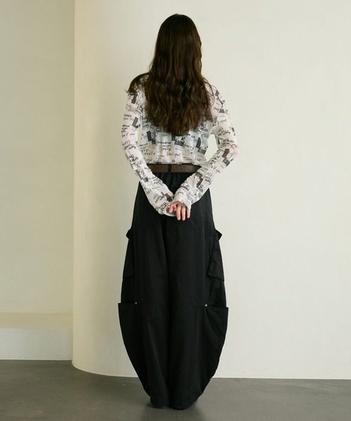 PBLIM(ページボーイリム)の「《UNISEX》ボリュームワイドカーゴパンツ(カーゴパンツ・レディース・ブラック/カーキ・LARGE/MEDIUM)」の16枚目の写真