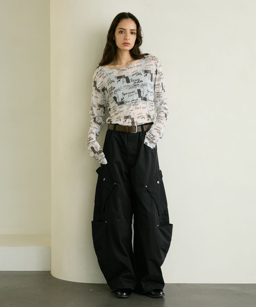 PBLIM(ページボーイリム)の「《UNISEX》ボリュームワイドカーゴパンツ(カーゴパンツ・レディース・ブラック/カーキ・LARGE/MEDIUM)」の14枚目の写真