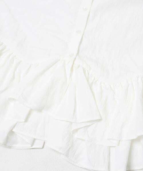 URBAN RESEARCH ROSSO WOMEN(アーバンリサーチ ロッソ)の「『WEB限定』フリルヘムブラウス(シャツ/ブラウス・レディース・ブルー系その他/ブラック/オフホワイト・FREE)」の8枚目の写真