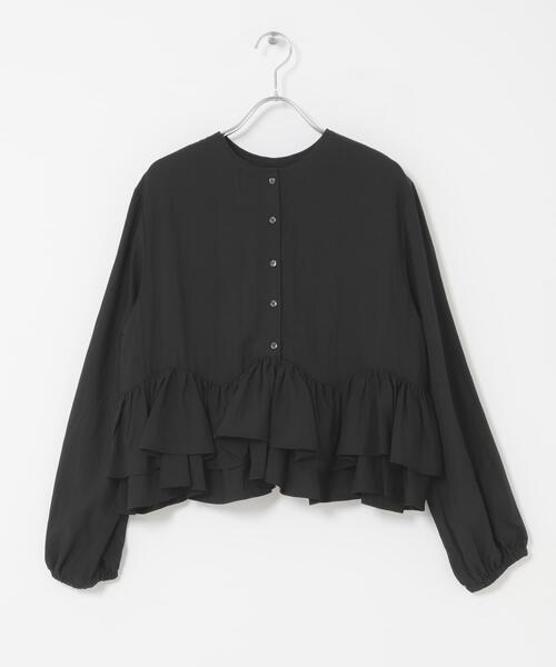 URBAN RESEARCH ROSSO WOMEN(アーバンリサーチ ロッソ)の「『WEB限定』フリルヘムブラウス(シャツ/ブラウス・レディース・ブルー系その他/ブラック/オフホワイト・FREE)」の17枚目の写真