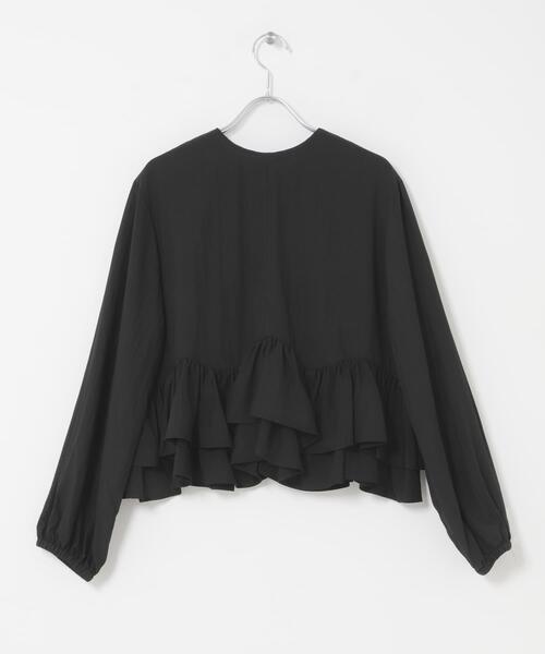 URBAN RESEARCH ROSSO WOMEN(アーバンリサーチ ロッソ)の「『WEB限定』フリルヘムブラウス(シャツ/ブラウス・レディース・ブルー系その他/ブラック/オフホワイト・FREE)」の19枚目の写真