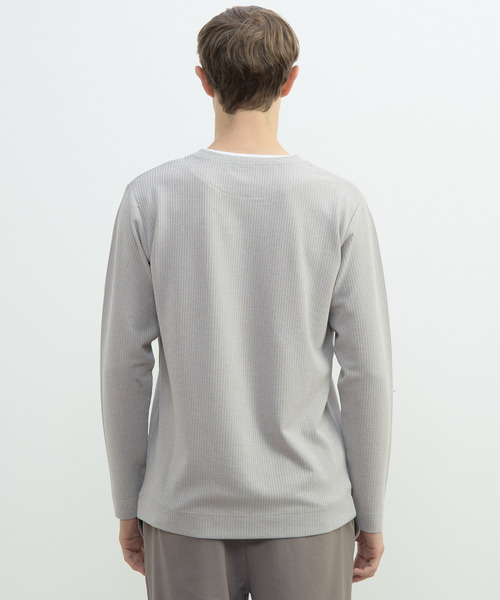 MEN'S MELROSE(メンズメルローズ)の「リンクスストライプカノコ キーネックTシャツ(Tシャツ/カットソー・メンズ・ブラック/ネイビー/グレー・4/3/2)」の21枚目の写真