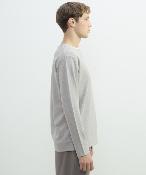 MEN'S MELROSE(メンズメルローズ)の「リンクスストライプカノコ キーネックTシャツ(Tシャツ/カットソー・メンズ・ブラック/ネイビー/グレー・4/3/2)」の22枚目の写真