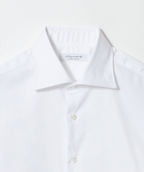 A DAY IN THE LIFE UNITED ARROWS(アデイインザライフユナイテッドアローズ)の「ヘリンボーン ワイドカラー レギュラーフィット シャツ-イージーケア-<A DAY IN THE LIFE>(シャツ/ブラウス・メンズ・ロイヤルブルー/ホワイト・38cm/37cm/41cm/40cm/42cm/39cm)」の6枚目の写真