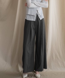 WILLFULLY（ウィルフリー）の「classic tuck wide flare PT（その他パンツ）」
