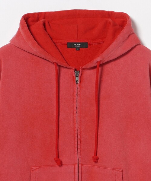 BEAMS HEART(ビームスハート)の「フェード フルジップ パーカー(スウェット・メンズ・レッド/グリーン・MEDIUM/SMALL/LARGE)」の4枚目の写真