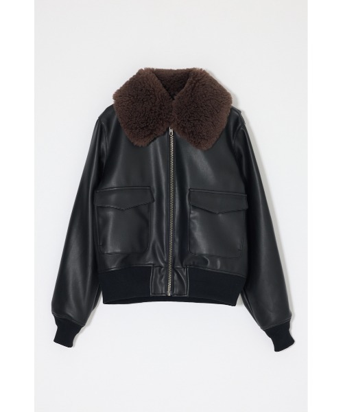 MOUSSY(マウジー)の「【26年AW新作】G-1 ジャケット(ミリタリージャケット・レディース・キャメル/ブラック・2/1)」の3枚目の写真