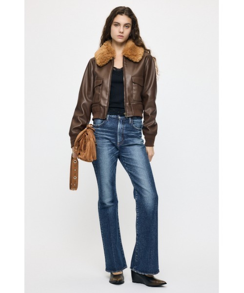 MOUSSY(マウジー)の「【26年AW新作】G-1 ジャケット(ミリタリージャケット・レディース・キャメル/ブラック・2/1)」の6枚目の写真