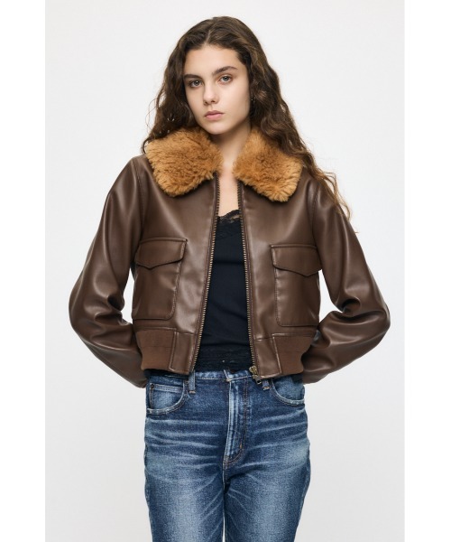 MOUSSY(マウジー)の「【26年AW新作】G-1 ジャケット(ミリタリージャケット・レディース・キャメル/ブラック・2/1)」の8枚目の写真