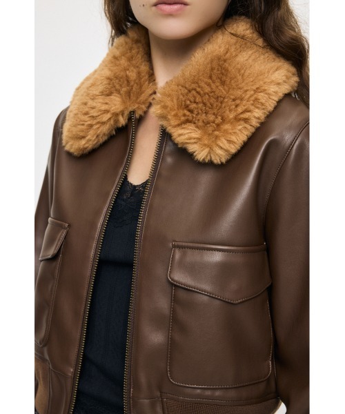 MOUSSY(マウジー)の「【26年AW新作】G-1 ジャケット(ミリタリージャケット・レディース・キャメル/ブラック・2/1)」の12枚目の写真