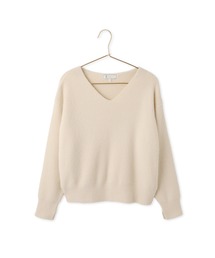【WEB限定】スフレニット Vネックコンパクトプルオーバー