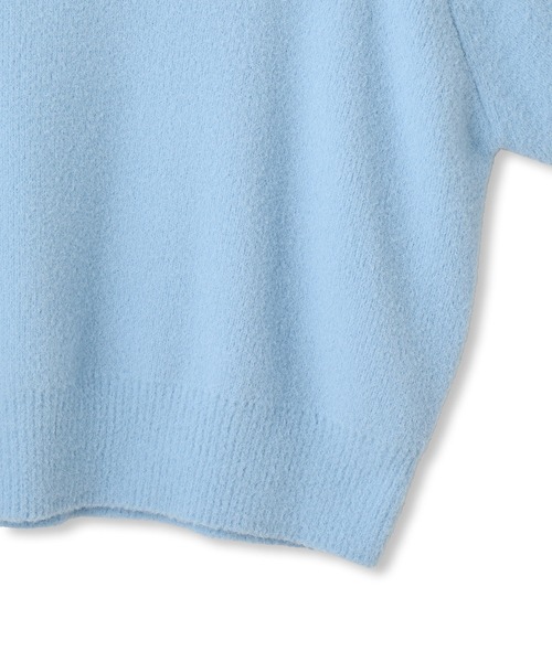 ROPE' PICNIC(ロペピクニック)の「【WEB限定】スフレニット Vネックコンパクトプルオーバー(ニット/セーター・レディース・ダークブラウン/サックスブルー/ピンク/オレンジ/クリーム/キナリ・FREE)」の12枚目の写真