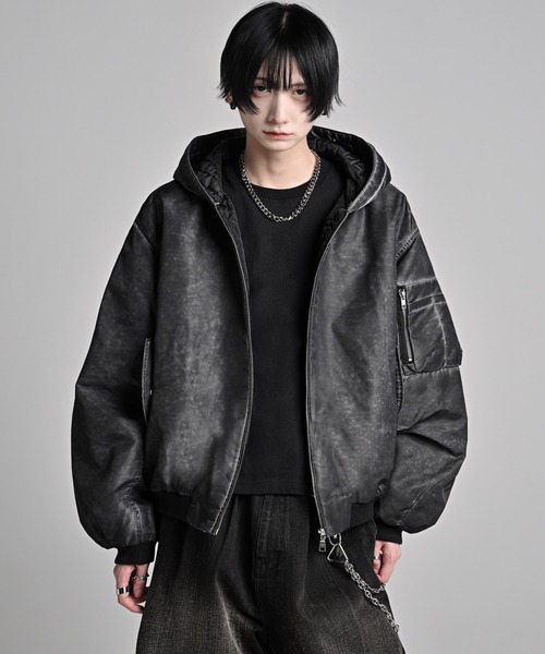 ADRER（アドラー）の「Detachable Fur Hoodie MA-1 / デタッチャブルファーフーディーMA-1（MA-1・メンズ・グレー・S/L/M/XS）」の5枚目の写真