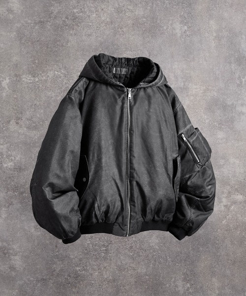 ADRER（アドラー）の「Detachable Fur Hoodie MA-1 / デタッチャブルファーフーディーMA-1（MA-1・メンズ・グレー・S/L/M/XS）」の14枚目の写真