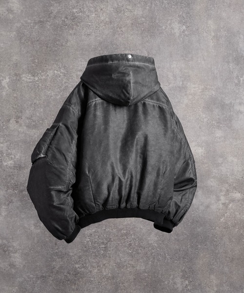 ADRER（アドラー）の「Detachable Fur Hoodie MA-1 / デタッチャブルファーフーディーMA-1（MA-1・メンズ・グレー・S/L/M/XS）」の16枚目の写真