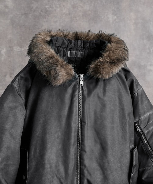 ADRER（アドラー）の「Detachable Fur Hoodie MA-1 / デタッチャブルファーフーディーMA-1（MA-1・メンズ・グレー・S/L/M/XS）」の17枚目の写真