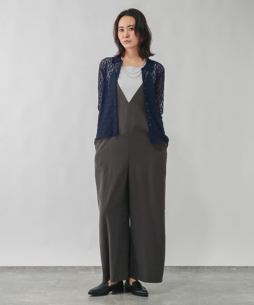 GLOBAL WORK（グローバルワーク）の「ストレッチソウレースポロエリ/1054491（シャツ/ブラウス・レディース・ネイビー/ホワイト系その他3・MEDIUM/LARGE）」の15枚目の写真