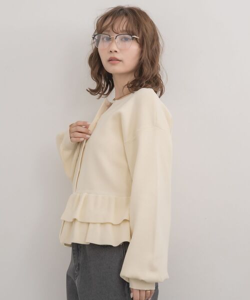 RETRO GIRL(レトロガール)の「アソートペプラムカーディガン(カーディガン/ボレロ・レディース・ブルー/ナチュラル/グレー系その他・FREE)」の11枚目の写真