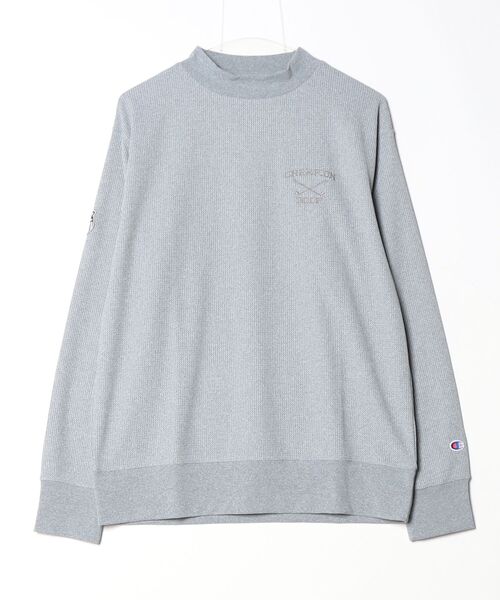 Champion Golf（チャンピオンゴルフ）の「【Champion/チャンピオン】メンズ GOLF ロングスリーブモックネックシャツ（スウェット・メンズ・グリーン/オフホワイト/ブラック/ネイビー/グレー・X-LARGE/LARGE/MEDIUM）」の3枚目の写真