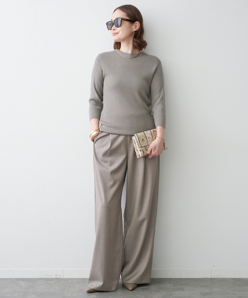 Deuxieme Classe(ドゥーズィエムクラス)の「*Easy Wide スラックス 2(その他パンツ・レディース・ウッド・38/36/34)」の4枚目の写真