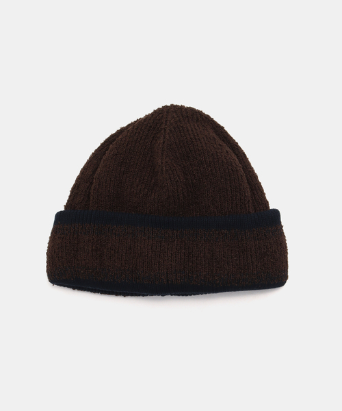 RACAL(ラカル)の「RACAL / ラカル Reversible Short Knit Cap(ニットキャップ/ビーニー・レディース・チャコールグレー/ブラウン/オレンジ・FREE)」の2枚目の写真