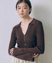 Fitted Rib Skipper Cardigan