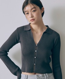 Fitted Rib Skipper Cardigan
