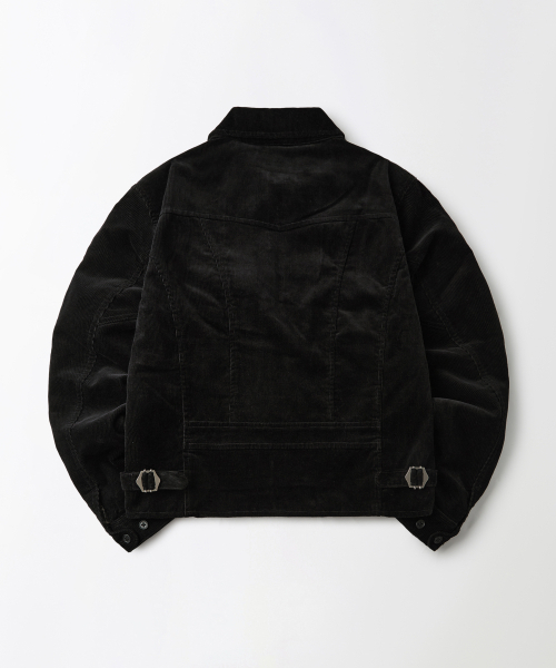 OUTSTANDING(アウトスタンディング)の「CORDUROY DRIZZLER JACKET_BLACK(デニムジャケット・メンズ・その他・SMALL/MEDIUM/LARGE)」の2枚目の写真