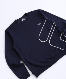 FILA /フィラ 裏起毛 クルーネック スウェット トレーナー ロゴプリント バックプリント